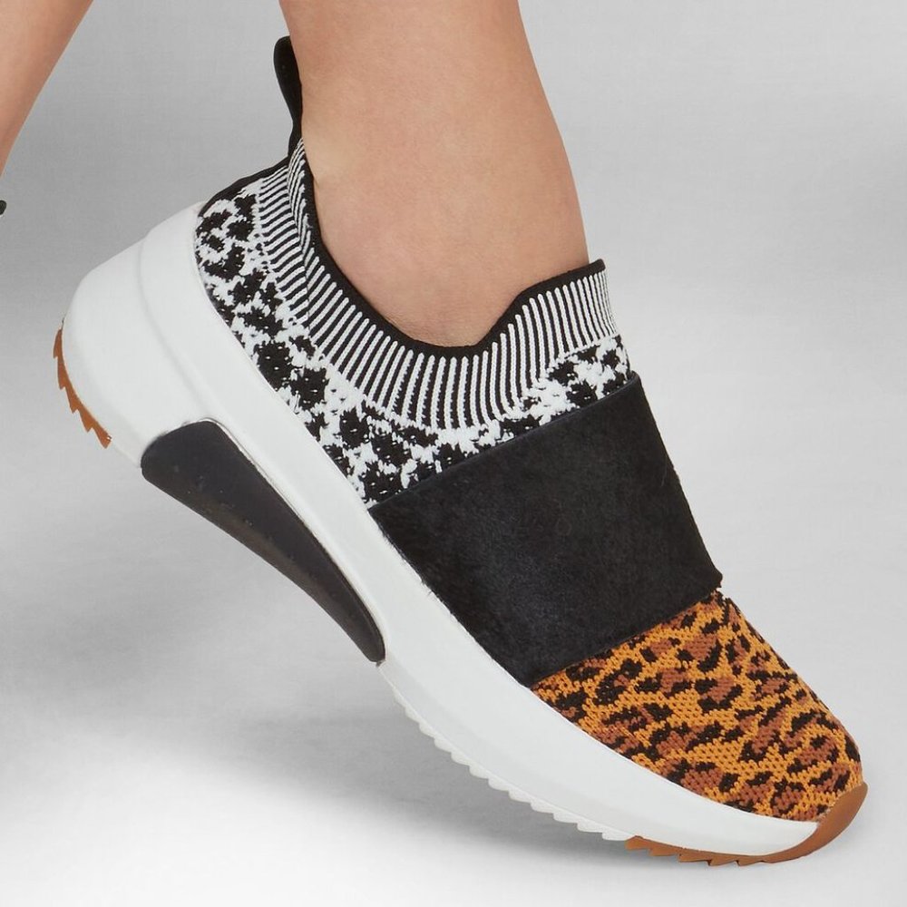 Mark Nason Sport Knit Modern Jogger Leopard Animal Print Sneaker Women's 6.5
